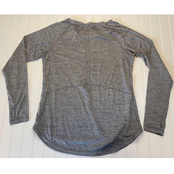 Apana Activewear Top Gray Thumbholes Shirt Yoga Fitness - Size Women's Medium - Picture 5 of 6